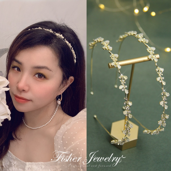 New Opal Rhinestone Sen Series Metal Headband Hair Band Super