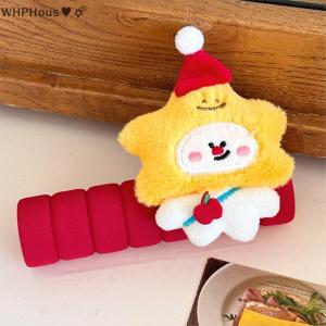 💙🌠🌠 ที่ครอบลูกบิดประตูซานตาคลอส xams มนุษย์หิมะเทศกาลผ้านุ่มตกแต่งบ้าน