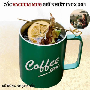 Cốc cafe siêu giữ nhiệt VACUUM MUG inox 304 dung tích 430ml có nắp đậy hàng cao cấp-phiên bản 2026