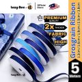LAZY BEE 5 meter Light Navy Blue Batik Blue Royal Jade Teal Premium Grosgrain Ribbon Wholesale Ribbed Ribbons Hair Bow Wedding Perkahwinan Borong Reben Kain Hantaran Gift Wrap Party Decoration Big Riben Ribon Florist Bouquet Packing Door Gift Goodies. 