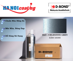 Sơn Xịt Xóa Vết Xước Ô TÔ TOYOTA COROLLA ALTIS Màu XÁM XANH Code 1K3 - CELESTITE GREY Chính Hãng D-BOND Chất Lượng Cao