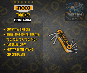 INGCO TORX KEY | HHK14083 | TOOLS R TOYS | ING-HANDTOOLS