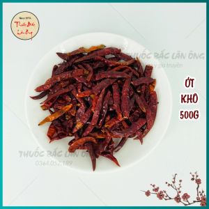 Trái ớt khô 500g ( ớt nguyên quả khô thơm cay nồng làm gia vị lẩu cay tứ xuyên )