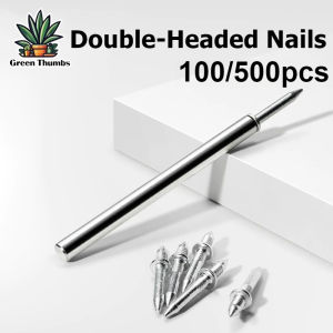 100/500pcs Invisible NailsDouble-headed NailsBaseboard Fixing NailsElectroplated Anti-rust Expansion Screws