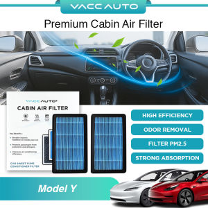 Tesla Model 3 / 3 Highland Cabin Aircond Filter Auto Air Conditioning Fresh Air Filter Replacement 2PCS VACCAUTO Accessories