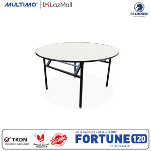 Meja Lipat Bundar Meja Resto Meja Pesta Meja Banquet - Seahorse FORTUNE Ø120 Multiplek Paded