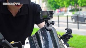 Kẹp kính chắn gió xe máy Sunnylife cho camera DJI OSMO 360/Action 5 Pro/Pocket 3 giá đỡ hợp kim nhôm cho Insta360 X5/Ace Pro2