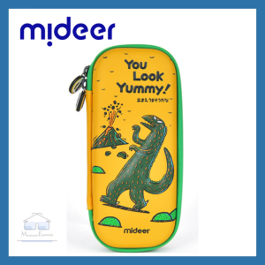 (Tyrannosaurus Yellow Pencil Case) Mideer Kids Pencil Box Pencil Case - 180 Degree Open 3D Surface Eva Surface Material Present Gift
