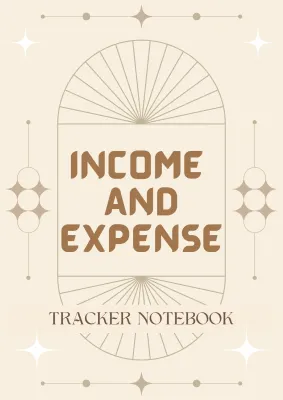 JM Creatink Income and Expenses Tracker Record Notebook Wire Bind 100 Pages