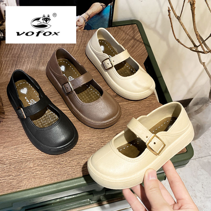【Smile】 VOFOX Black leather casual school shoes for kids boy
