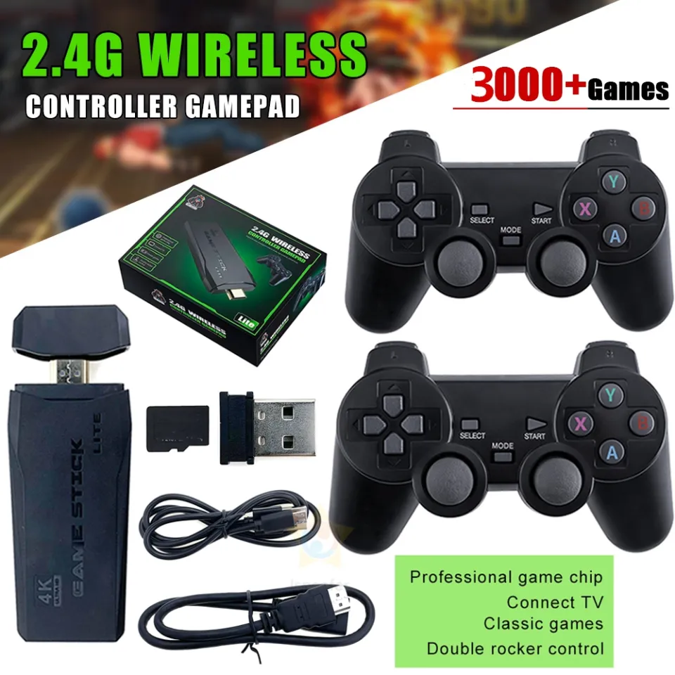 TV Game Player Game Stick WIth 3500+ Games USB Wireless Game Console Game  Stick Video Game Consoles 32GB HD Output With Two 8 Bit Wireless  Controllers For PS1/GBA/MD/FC | Lazada