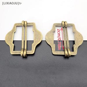[LIXIAOJU] 3PCS Metal Two Slides Tri-Glide Buckles For Suit Vest Shoulder Leather Bag Strap Belt Slider Adjustment Rectangle Buckle