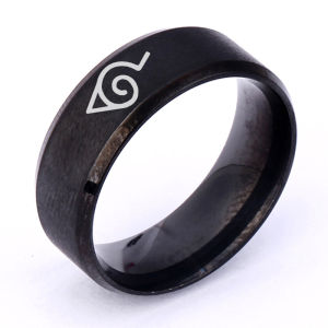 clu Naruto series Animation surrounding Stainless steel ring Electroplating cartoon fashion Lovers ring ulc