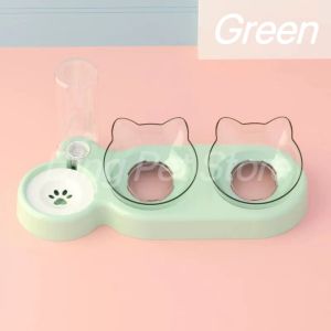 Pet Bowl 3 In 1 Food Water Bowl Feeder Cat Dog Bowl Mangkuk Kucing Makanan