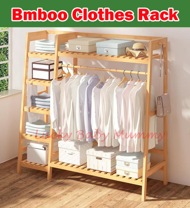 Bamboo trapezoidal Shape Clothes Stand Lazada Singapore