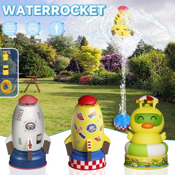 BABYBANG 360 ° rotation Rocket Launch Spray Toy Water Pressure Outdoor ...