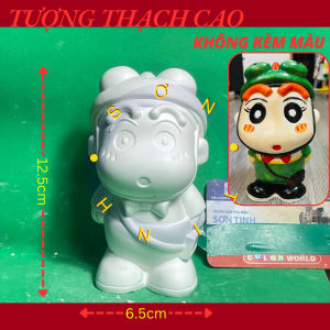 Tượng tô màu Shin Đi Học Cậu Bé Bút Chì thạch cao trắng (Không kèm màu) luyện vẽ decor