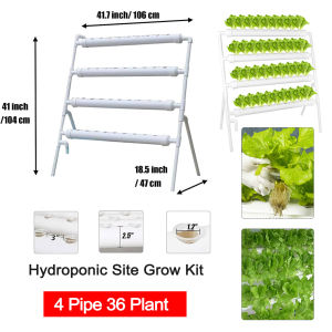 【1-3 Days Delivery】DEKES Hydroponics NFT System with 108 Holes Kits Vertical Hydroponic Growing Systems PVC Tube