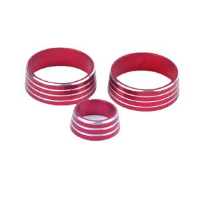 3pcs máy điều hòa Knob vòng bao gồm núm âm lượng núm điều khiển nút vỏ bọc trang trí phù hợp cho Honda thành phố xrv Vezel HRV phù hợp với greiz 2014-2020