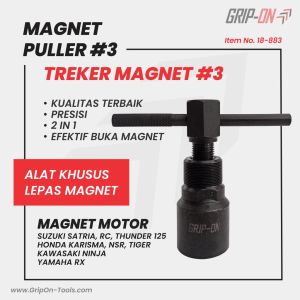 Grip-On Magnet Puller #3 Treker Magnet No 3 Tracker Magnet Multi Fungsi Untuk Motor Honda Yamaha Suzuki Kawasaki Grip On # 3