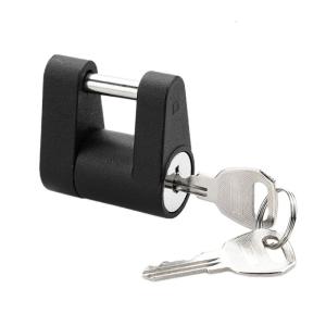 Strong Metal Mixture 1/4 Small Trailer Lock Secure Against Burglary Plan Dull Black Finish