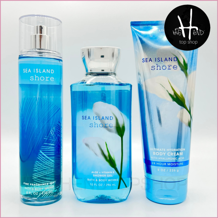 Bath and Body Works Sea Island Shore Mist Lotion or Shower Gel