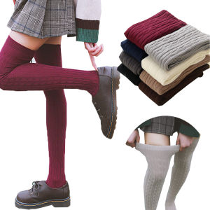 ถุงเท้ายาวสำหรับผู้หญิงถุงเท้าสีดำยาวถึงต้นขายาวถึงเข่าถุงน่องผู้หญิงสำหรับผู้ใหญ่ถุงเท้าถุงน่องสีดำสีเทาสีขาวสีแดงเข้มจำนวน1คู่