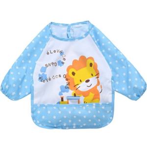 ผ้ากันเปื้อนเด็ก ผ้ากันเปื้อนกันน้ำ แบบเต็มตัว ผูกเชือกด้านหลัง (3 สี)