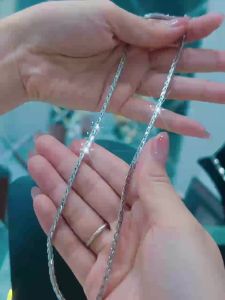 {loại1} Dây chuyền thắt vuông khoá tròn khắc ký hiệu Kami trang sức sỉ