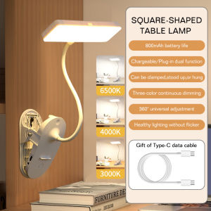 Dreepor LED Desk Lamp Rechargeable Study Lamp USB Table Light For Bedroom Portable Dim Clip Lights LED Desk Lamp
