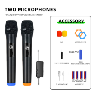 wireless microphone UR-11D/12D for bluetooth speaker videoke pc mixer karaoke rechargeable mic