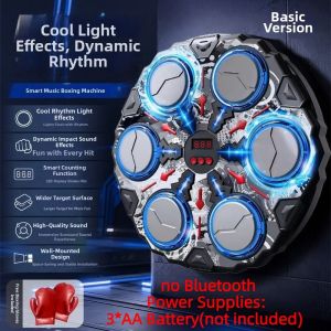 COOLCELLS Wall Mounted Smart Music Boxing Machine Height Adjustable 3 Speed Adjustment Boxing Electronic Target Sandbag LED Lighted Electronic Boxing Trainer Adult/Children