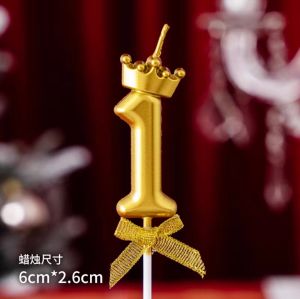 [SG] Number candle gold champagne colourful stick candles birthday party