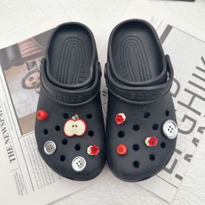 ดอกไม้ประดับตกแต่งรองเท้าแบบถอดได้สำหรับ Crocs แบบหัวเข็มขัดรองเท้าดาวที่มีหัวเข็มขัดห้าแฉกตุ๊กตา Jibbitz