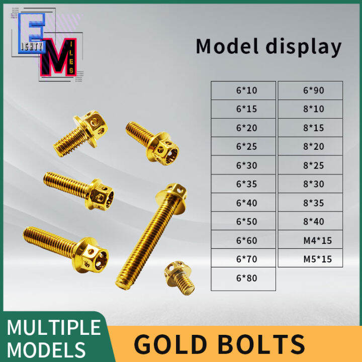 Motorcycle gold deals bolts