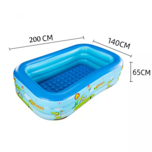 【COD/Original】1.2M/1.5M/1.8M/2M Children Inflatable Swimming Pool Large Size Inflatable Square Portable Outdoor Baby Basin Bathtub Kids Pool Baby Swimming Pools