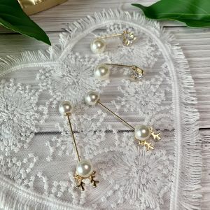 [SG] 4pcs Elk Tuspin Pearl Brooch Christmas Gift Antlers Hijab Pin Shawl Pin Tudung Skirt Waist Artifact Clip Adjustment Pin