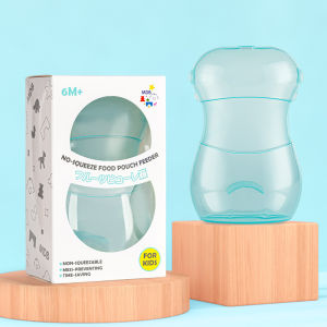 Baby Food Porridge/Puree/Fruit Juice Pouch Holder No Squeeze No Spill No Mess Reusable Container for Toddlers