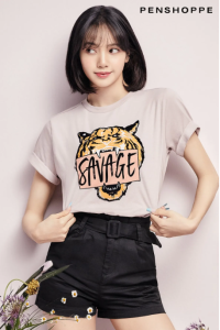 Joy Sana Kaos Polos Cotton Combed 30s Kaos Lengan Pendek Wanita Korea Savge