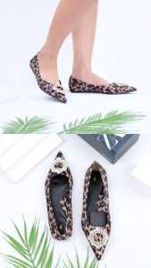 ZR LEOPARD FLAT SHOES PREMIUM IMPORT 416