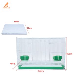 Rennas Bird Cage Tray Pad Liners Disposable Wooden Absorbent Tray Paper Parrot Bird Toys Dung Pad