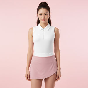 Áo Croptop Polo Cổ Zip Thể Thao Nữ Bulbal Topsy - Pickleball Cầu Lông Tennis - Vải Co Giãn Tốt Thoáng Mát 5 Màu Trung Tính