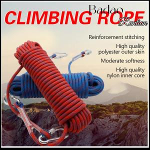 Badao เชือกปีนเขายาว1เมตร อุปกรณ์ปีนเขาเชือกสำหรับกิจกรรมกลางแจ้งฉุกเฉินทนทานต่อการฉีกขาด