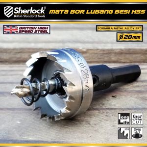 Sherlock Hole Saw Mata Bor Besi HSS High Speed Steel 28 mm