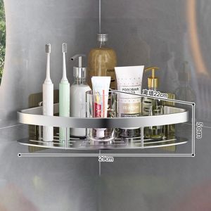 【SunnySpace】ชั้นวางของในห้องน้ำ ชั้นวางของ ไม่ต้องเจาะผนัง ที่วางของเข้ามุมสามเเหลียม ชั้นวางของติดผนังเข้ามุม