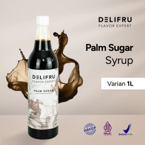 Palm Sugar Syrup Delifru 1 Liter - Sirup Gula Arem / Palem Premium