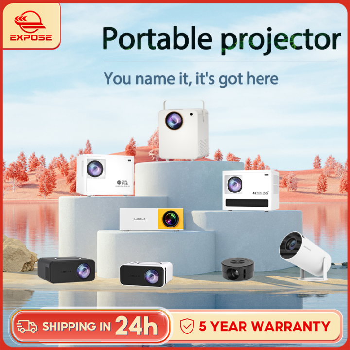 Projector Portable Mini Projector For Phone Home Projector 4K Home ...