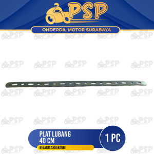 Plat Lubang 40 CM - Panjang 40 cm Tebal 14 mm Bracket Breket Plat Besi Lubang Modifikasi Serbaguna
