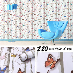 วอลเปเปอร์ 10 เมตร สติ๊กเกอร์ ติดผนังโมเดิร์น Wallpaper PVC มีกาวในตัว กันน้ำ ขนาด 45 ซม. x 10 เมตร.