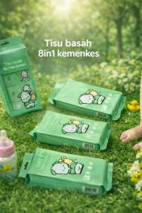 (PAKET 8 IN 1) TISU BASAH MINI TRAVEL